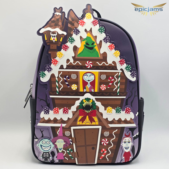 Loungefly Disney The Nightmare Before Christmas Gingerbread House Mini Backpack - Picture 1 of 6